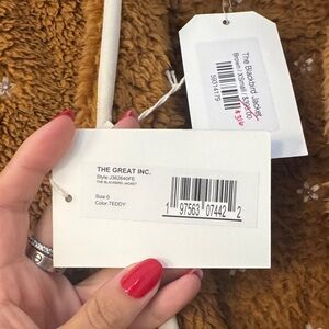 THE GREAT. Teddy Brown Jacket